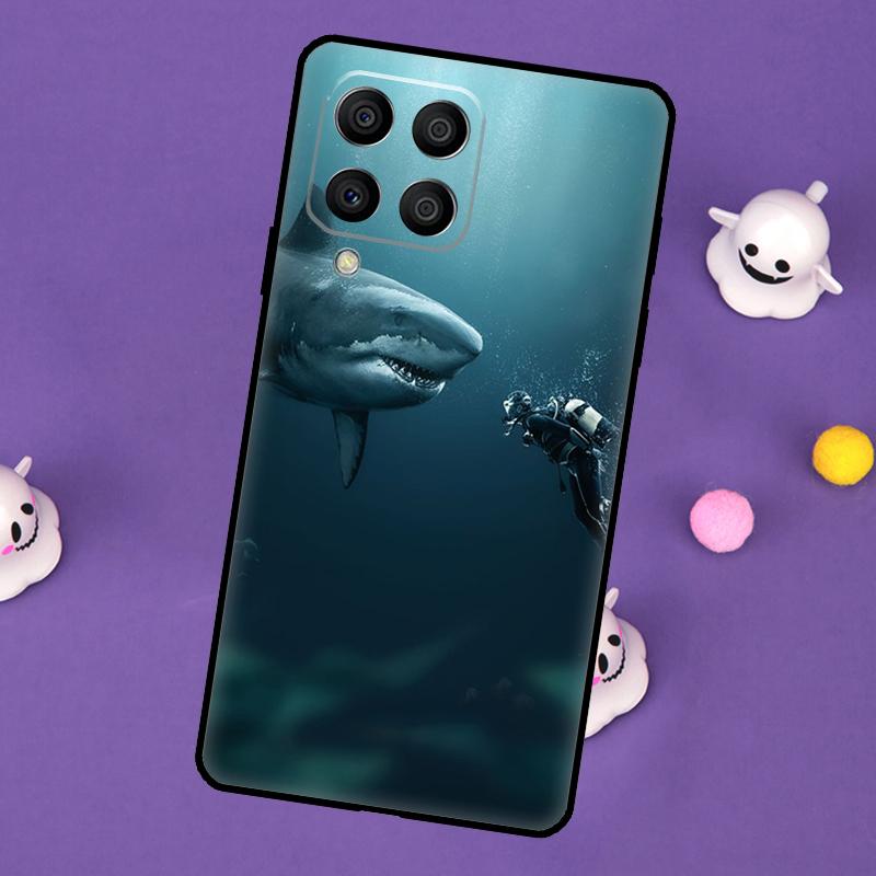 Shark and Killer Whale Cover For Samsung Galaxy M55 M15 M33 M13 M23 M53 M31 M51 M14 M34 M54 M20 M30s M52 M32 Case