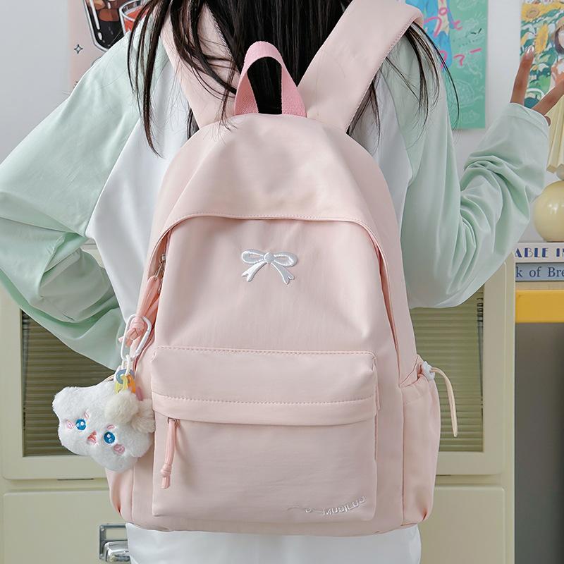 School Bag Female, Versatile and Simple Ins Korean Version Backpack Japanese High Value Small Fresh Backpack Student School Bag