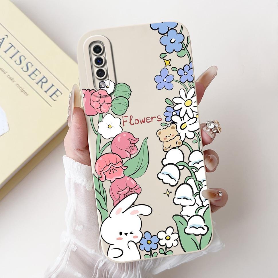 Protector Cover For Samsung Galaxy A50 Case Floral Animals Silicone Soft Coque for Samsung A50 SM-A505FN Case Phone Bags