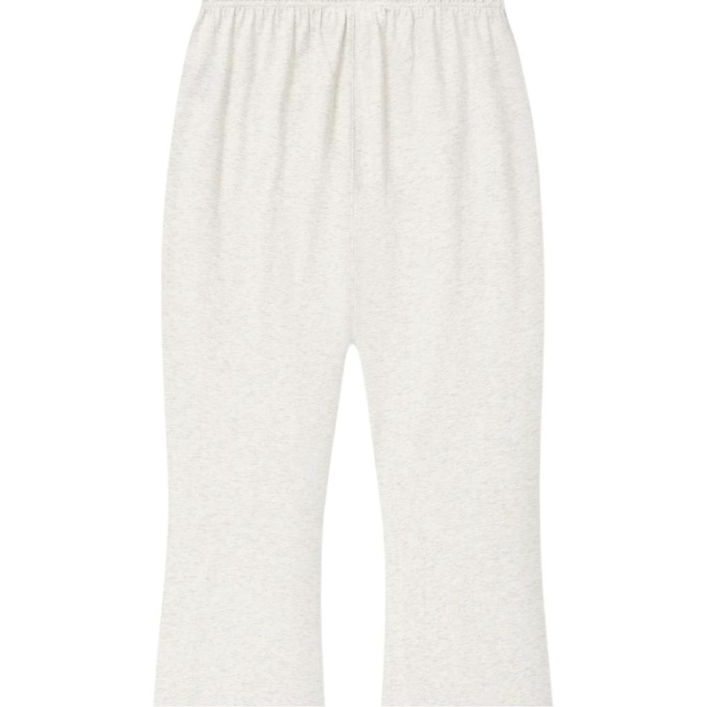 Fear of God Essentials Jersey Signature Classic Flare Sweatpant Oatmeal Heather Women Bottoms Cream 130SP265412FW