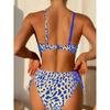 Print Bikini Women Drawstring Swimwear Female Push Up Swimsuit Beachwear Bathers Bathing Swimming Swim Suit