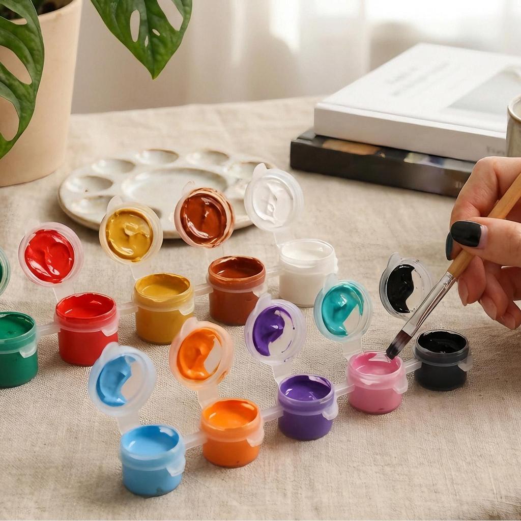 10/20 Strips 2ML 3ML 5ML Empty Paint Pots Clear Storage Containers Paint Box Paint Brush Arts Crafts Supplies for Paintings