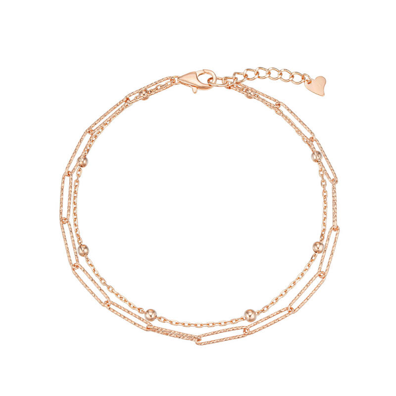 14K Gold Romantic Bracelet (2 Rows)