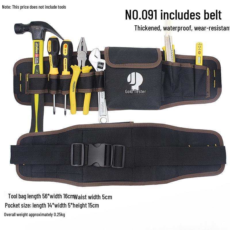 Golden Knight Electrician & Plumber Roll-Up Tool Bag - Multipurpose Canvas Storage with Insert Pockets