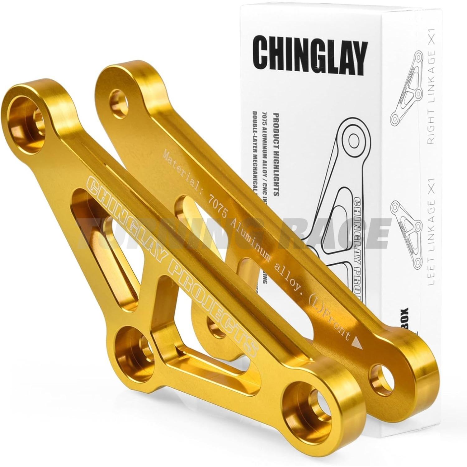 CHINGLAY Rear Lowering Link Kit for Kawasaki Z900 2017+ & Z900RS CAFE 2018+ Accessories CNC Suspension Linkage, 30mm Drop золотой