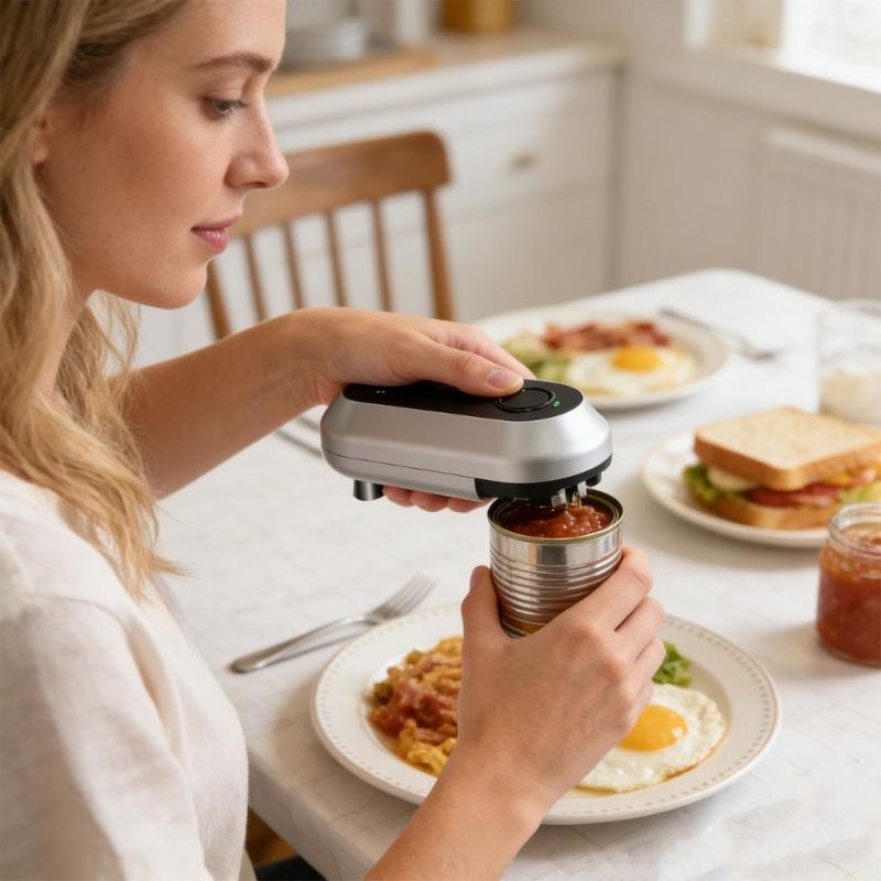 Simple To Use Electric Can Opener With Secure Opening No Manual Effort Required Perfect For Mature People And excursions