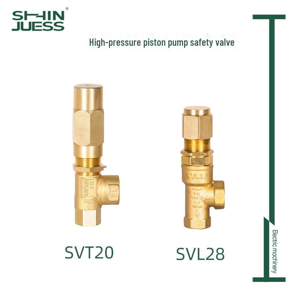 

High-Pressure Safety Valve for Plunger Pumps, 200bar Outlet - Ideal for Aquaculture, Misting, and Car Washing. SVL28 Safety Valve