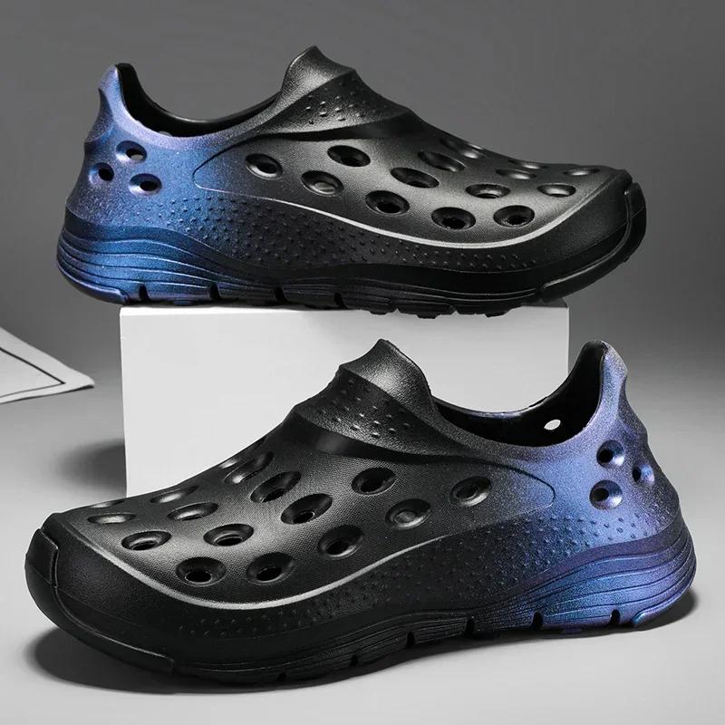 Slippers Fashionable Hole Shoes Summer Men's Popular Chameleon EVA Slippers Anti Slip Toe Capped Slippers