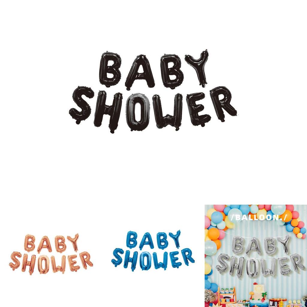 Baby Shower 16in Aluminum Foil Letter Balloons For Infant Celebration Decor