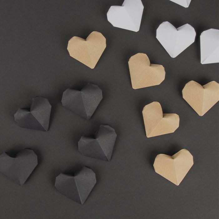 100 feuilles à plier origami 15 x 15 cm - blanc-beige-noir