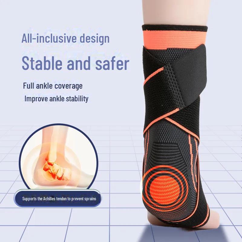 Supporto per Caviglia Sportivo da Esterno Unisex: Benda Elastica Anti-Distorsione per Corsa, Pallacanestro e Alpinismo.