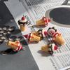 10Pz Fai da Te Carini Orecchini Braccialetti Accessori Marmellata di Fragole Simulato Gelato Resina Ciondolo Cibo 3D Per Creazione Gioielli