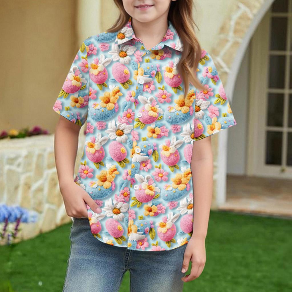 Camicetta Estiva a Maniche Corte per Ragazze Uniforme Scolastica Camicia Bottoni Camicia Bottoni Uniforme Scolastica Estiva per Bambini