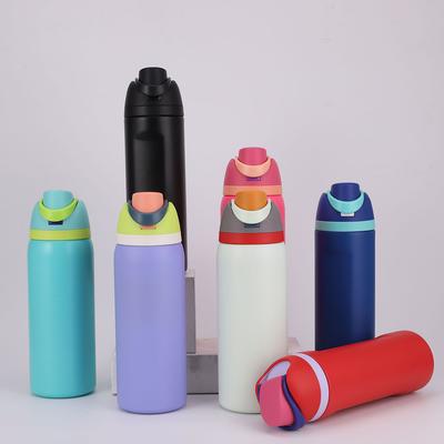32/24/19oz Portable Water Cup with Straw & Handle Sports Water Bottle 304 Stainless Steel Travel Vacuum Flask Thermal Cup