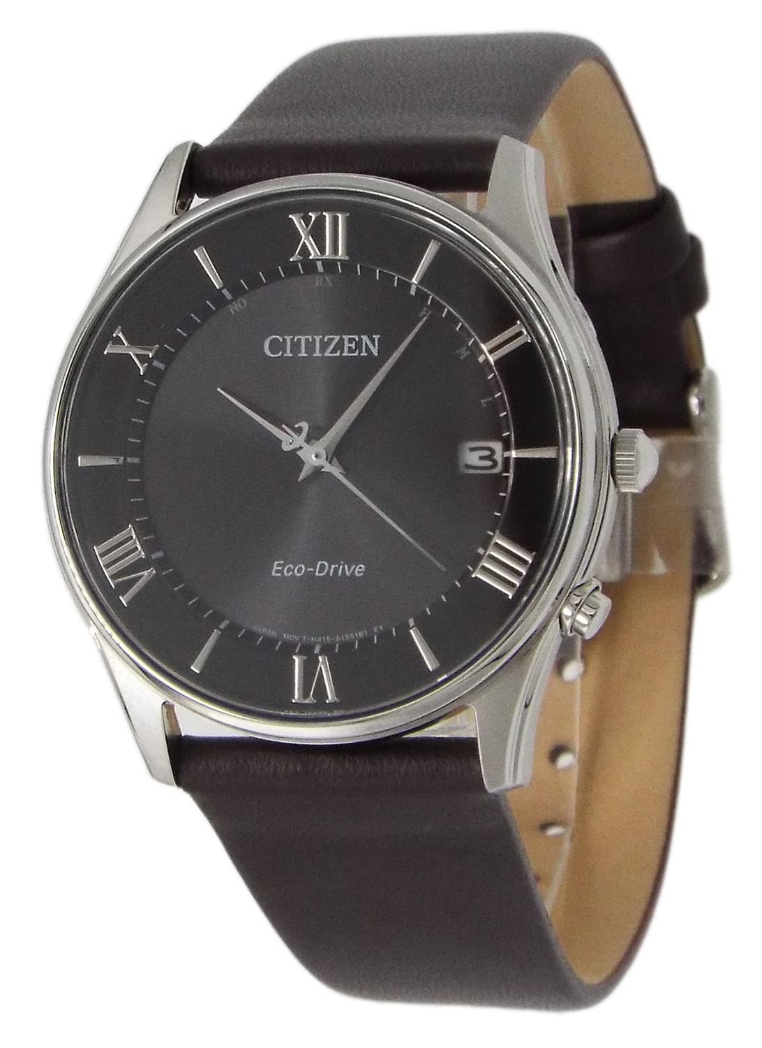 

Citizen Eco-Drive Radio-Controlled Watch AS1060 Men Black Solar Powered Genuine Leather Strap Replacement Strap Included Domestic Model