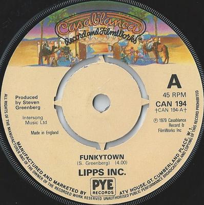 7inch Record LIPPS, INC. - Funkytown  CAN194 Casablanca 1979 UK Dance & Electronica Used