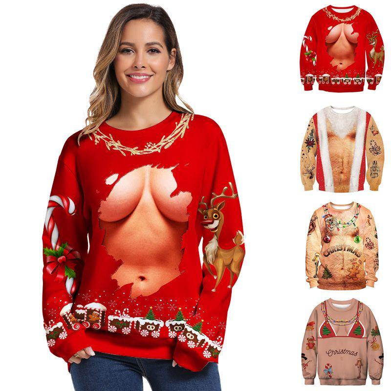 3d Mens Christmas Graphic Print Xmas Hoodie Sweatshirt Pullover Jumper Tops