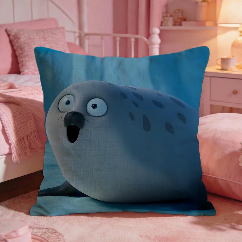 SSEALOOKs Cute Anime Cushion Cover Premium Comfort Reversible Pillow Cove Two In One Design For Any Room  Car Interior