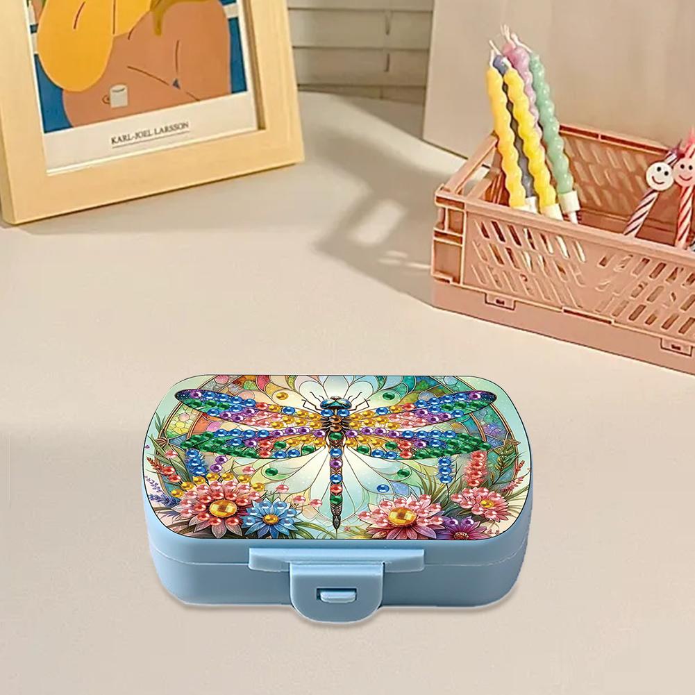 

Dragonfly Diamond Painting Medicine Box Diamond Art Pill Storage Box for Travel United States