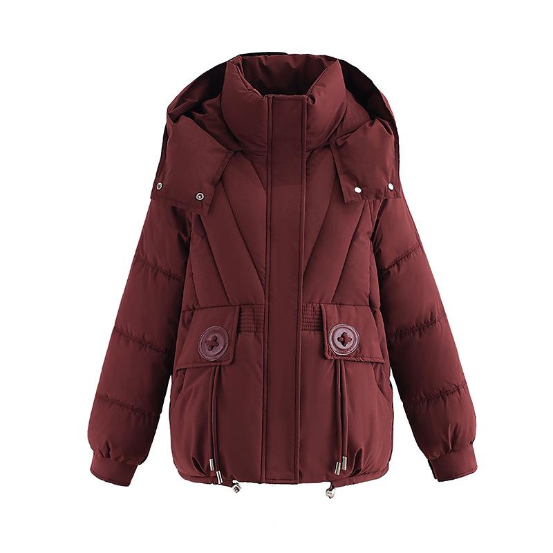2025 Women's Short Cotton-Padded Jacket: New Korean Style, Fashionable Thick Bread Coat for Winter Outerwear.