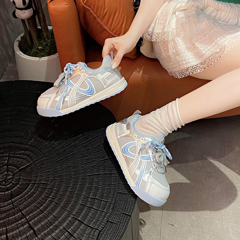 Breathable Mesh Dad Shoes Women's 2025 Summer New Thick-soled Heightening Versatile Thin Casual Jogging Sneakers Women's