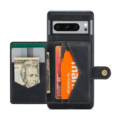 Voor Google Pixel 8 Pro Hoes PU Leer Kaarthouder Afneembare 2-in-1 Achterkant