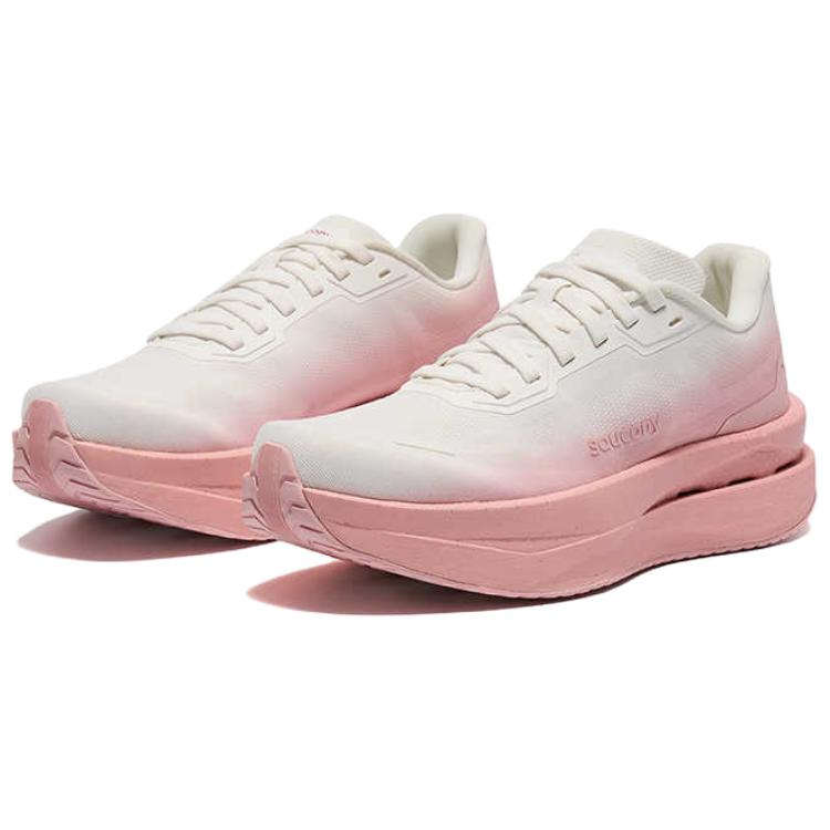 SAUCONY Grid Id Comfortable Versatile Lightweight Shock Absorbing Durable Low Top Running Shoes Women Sneaker White Pink S18246-1