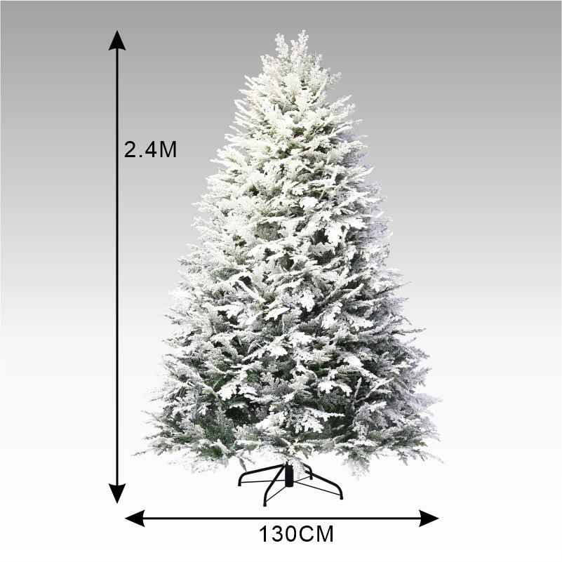 Christmas Automatic Encryption Flocking Snowfall Tree - Pure PE Commercial Decoration