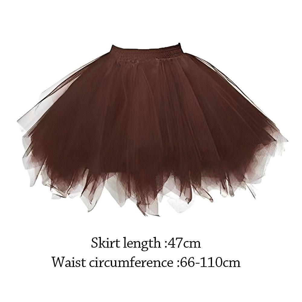 High Waist Petticoat Elastic Waist Dance Skirt Fashion Ballet Skirt  Women