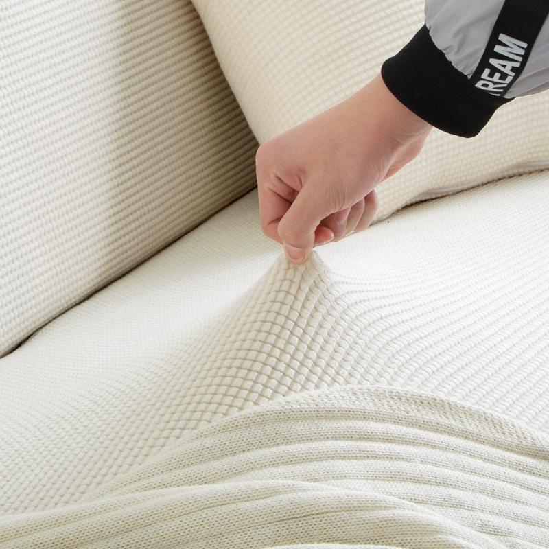 Sofa Covers For Living Room Armchair Cover Elastic Plaid Corner Sofas Cover Couch Slipcover 1/2/3/4/5 Seat Fleece Sofa Cover