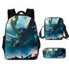Shoulder Anime Cartoon Bag Pencil Case Kids School Pack For Daily Use
