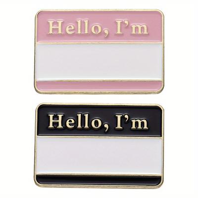 Fashion Geometric Brooches with Fun Sign Identity Badge, for Office/Party/Uniform, An Interesting Way To Introduce Yourself