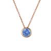Shiny Colorful CZ Birthstone Necklace Round Stainless Steel Link Chain Necklace Boutique Birth Stone Zircon Necklace for Women