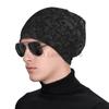 Gothic Black Skull Damask Pattern Beanie Hat Women Men Cycling Bonnet Cap Unisex Warm Knit Hats Headwear Skullies Beanies