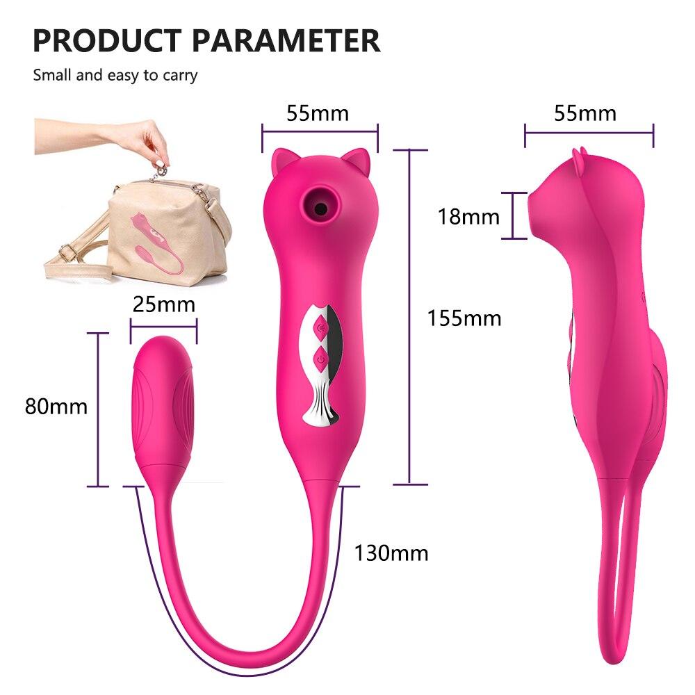 Powerful Clit Sucker Nipple Vibrator Female Sex Toys for Women Clitoris Stimulator Vibrating Erotic Goods for Adults