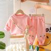 Kids Casual Long-Sleeve Set, Comfortable Daily Wear Outfits