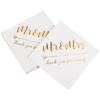 20-100Pcs Mr Mrs Paper Napkins Thank You for Coming Disposable Tissues for Wedding Table Decoration Bridal Shower Party Supplies