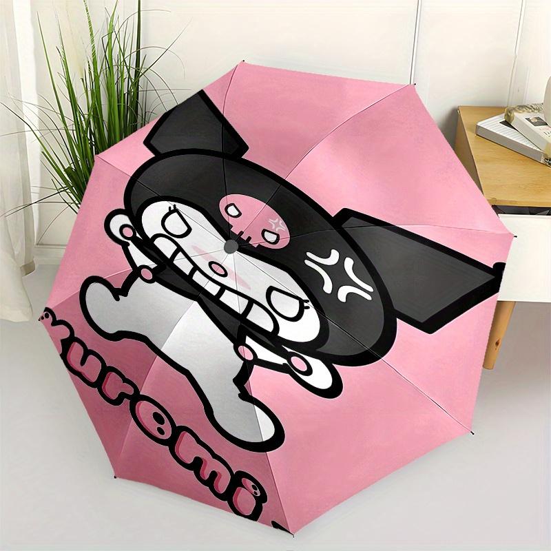 

Kuromi,Cute Automatic Folding Umbrella-Simple 8-Rib Design, Bright Cartoon Pattern, Durable Iron Frame, Suitable For Travel, Outdoor, Beach-
