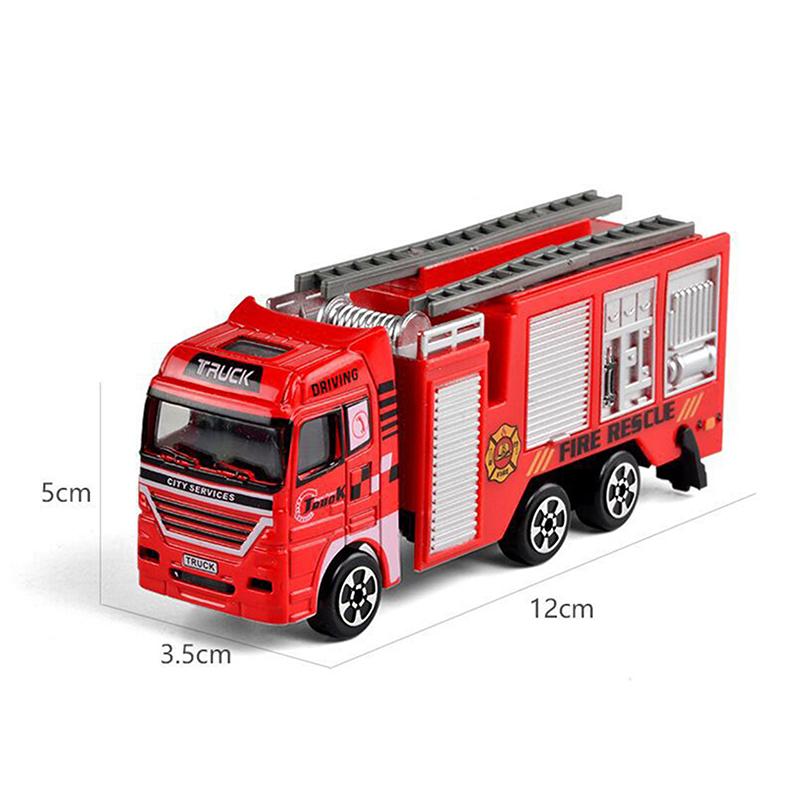 1 Piece Kid Toy Alloy Fire Truck 1:32 Simulation Firefighting Diecast Rescue Vehicle Fire Ladder Engineering Car Model
