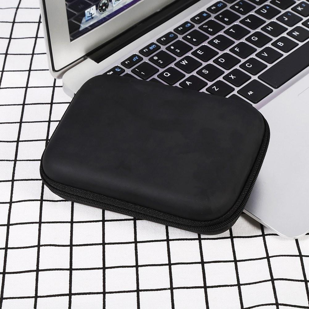 Digitales Zubehör Kabel Kopfhörer Aufbewahrungsorganizer USB-Stick Hülle Tasche Heiß (Schwarz)