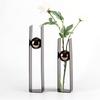 Metal Handicrafts Silver Ball Geometric Flower Arrangement Round Flower Vase Square Box Art Round Bead Vases Home Decoration