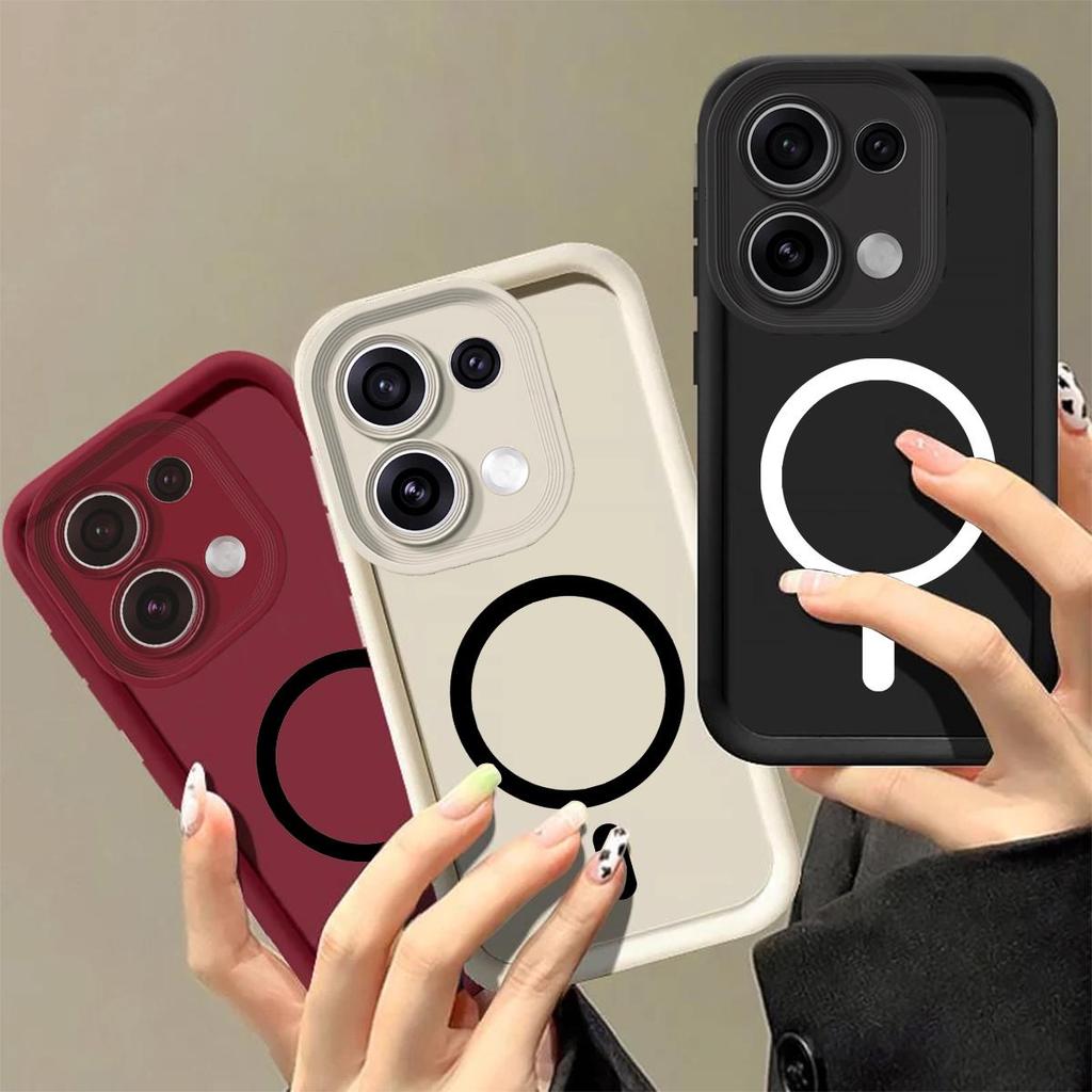 Morandi Color Soft TPU Case for Xiaomi Redmi 17 5G,17 Iron Ring For Magnetic Accessories Shockproof Cover