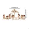 12 Pieces Christmas Nativity Figurines Holy Family Statues Miniature Detailed Decorations