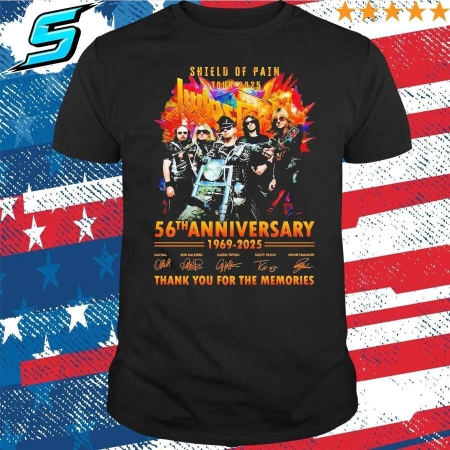 Judas Priest Shield Of Pain Tour 2025 56th Anniversary 1969-2025 M368 4XL