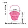 Beautiful Handmade Flower Storage Basket Hand-Woven Round Shape Wicker Flower Basket Shopping Storage Hamper Basket