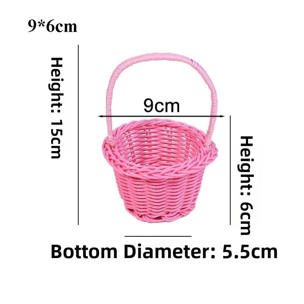 Beautiful Handmade Flower Storage Basket Hand-Woven Round Shape Wicker Flower Basket Shopping Storage Hamper Basket