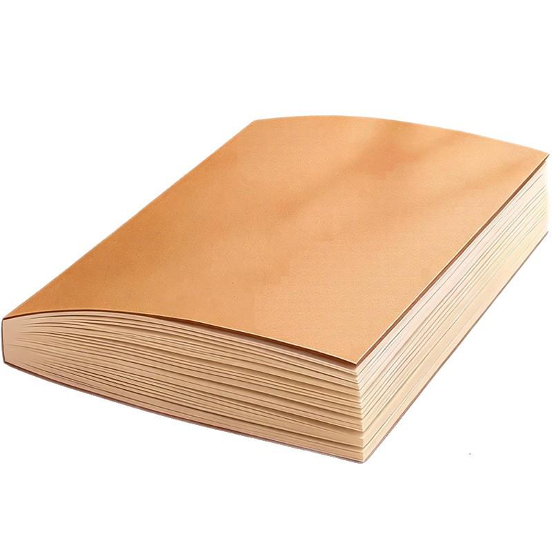 A4 Kraft Paper Straight Spine Notebook, Thickened A5, Retro Style for Junior and High School Students & Office Use