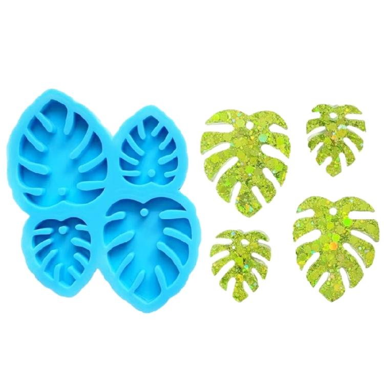 Monstera Deliciosa Combination Keychain Silicone Mold Epoxy Resin DIY Craft 1