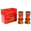 2024 Year of the Dragon Windproof Lotus Crystal Candle Cup for Housewarming, Wedding, or Home Incense