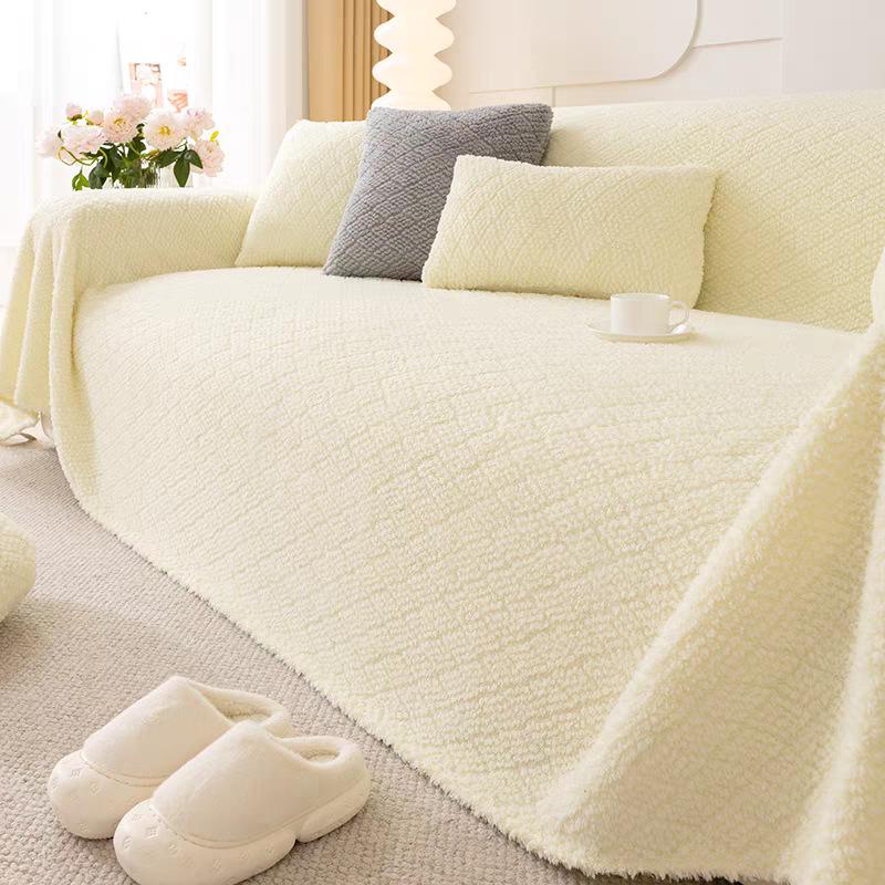 Thick Plush Sofa Cover Autumn and Winter High-end Sofa Cushion Anti-cat Scratch All-purpose Velvet Sofa Towel